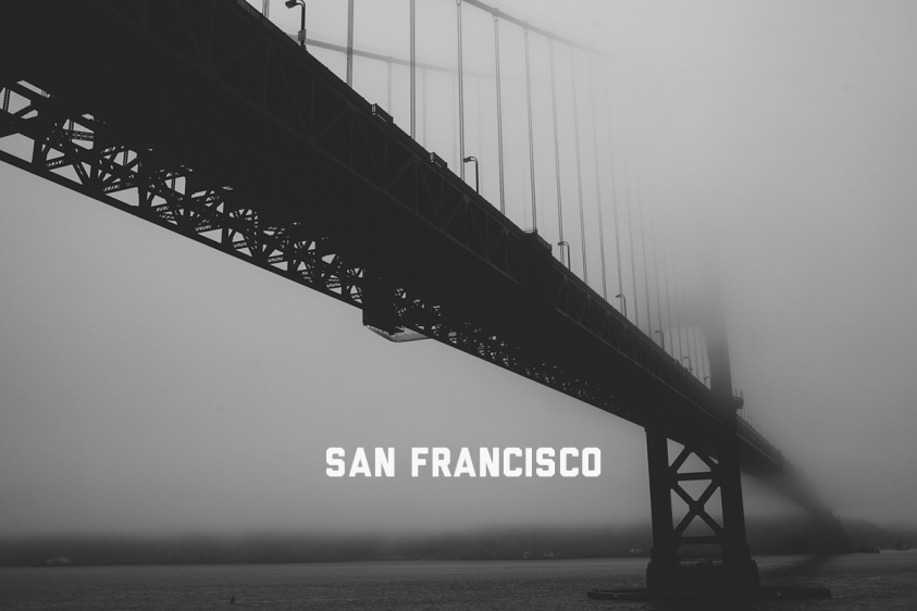 Black and White Golden Gate Bridge Image